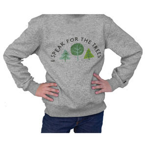 1 Hotels Knowlita I Speak For The Trees Pullover Sweatshirt XL Gray Unisex